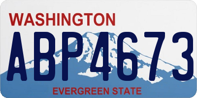 WA license plate ABP4673