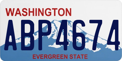 WA license plate ABP4674