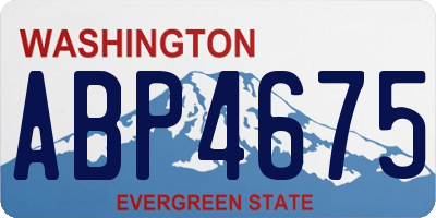 WA license plate ABP4675
