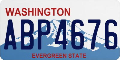 WA license plate ABP4676