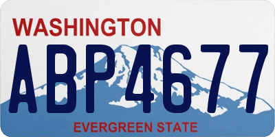 WA license plate ABP4677