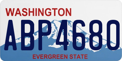 WA license plate ABP4680