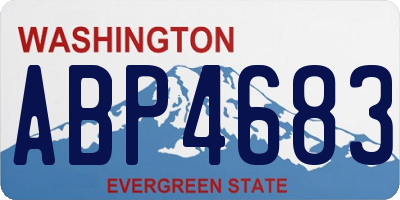 WA license plate ABP4683