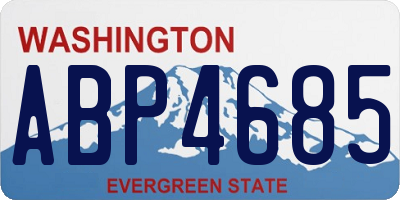 WA license plate ABP4685