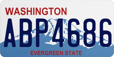 WA license plate ABP4686