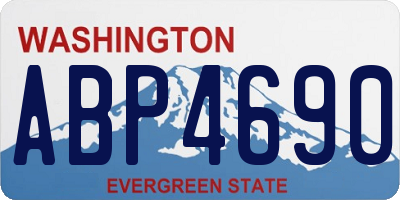WA license plate ABP4690