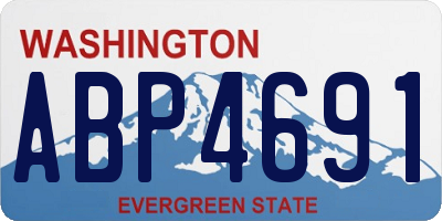 WA license plate ABP4691