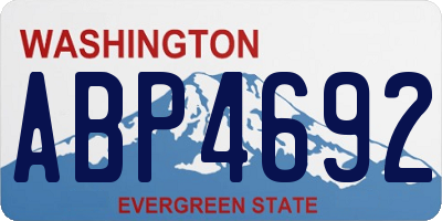 WA license plate ABP4692