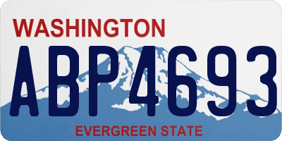 WA license plate ABP4693