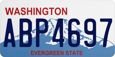 WA license plate ABP4697