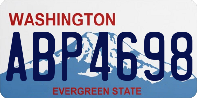 WA license plate ABP4698