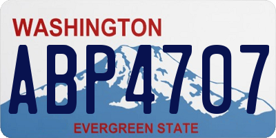 WA license plate ABP4707