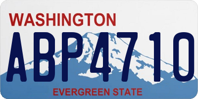 WA license plate ABP4710