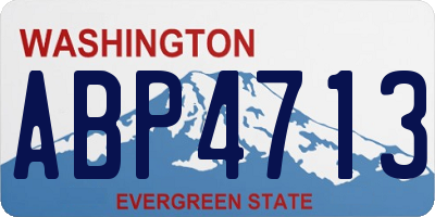 WA license plate ABP4713