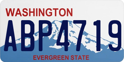 WA license plate ABP4719