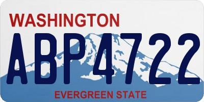 WA license plate ABP4722