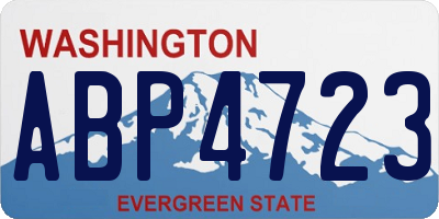 WA license plate ABP4723