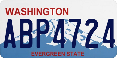 WA license plate ABP4724