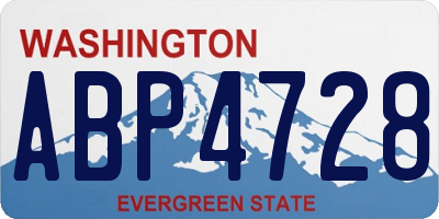 WA license plate ABP4728
