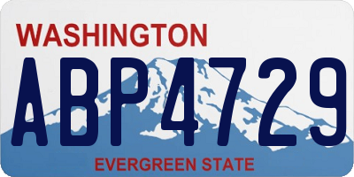 WA license plate ABP4729