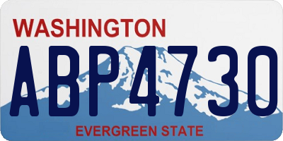 WA license plate ABP4730