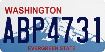 WA license plate ABP4731