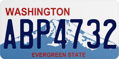 WA license plate ABP4732