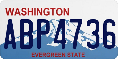 WA license plate ABP4736