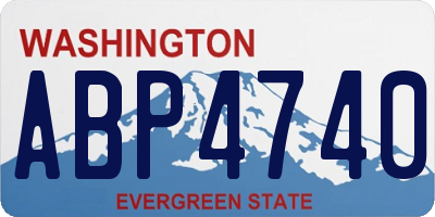 WA license plate ABP4740
