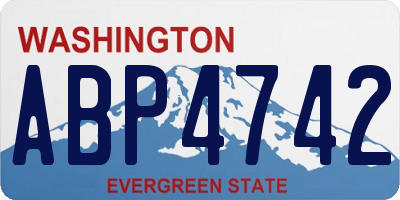 WA license plate ABP4742