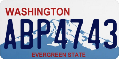 WA license plate ABP4743