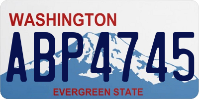 WA license plate ABP4745
