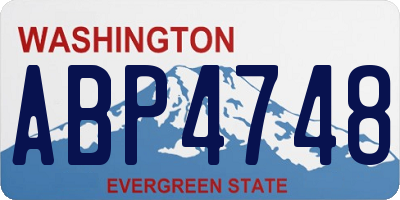 WA license plate ABP4748