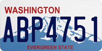 WA license plate ABP4751