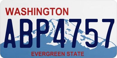 WA license plate ABP4757