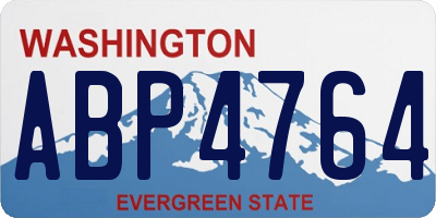 WA license plate ABP4764