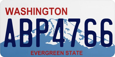 WA license plate ABP4766