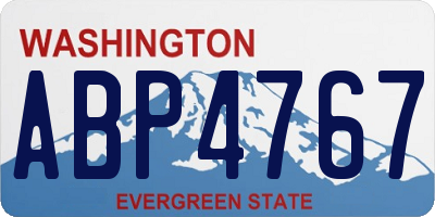 WA license plate ABP4767