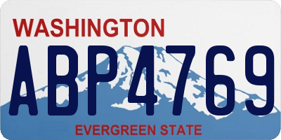 WA license plate ABP4769