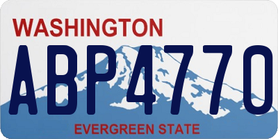 WA license plate ABP4770