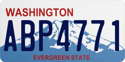 WA license plate ABP4771