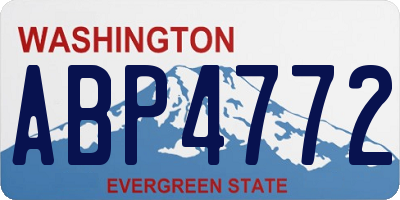 WA license plate ABP4772
