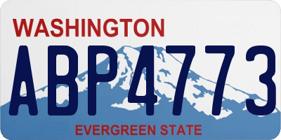 WA license plate ABP4773
