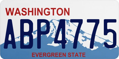 WA license plate ABP4775