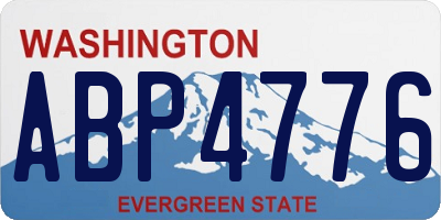 WA license plate ABP4776