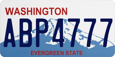 WA license plate ABP4777