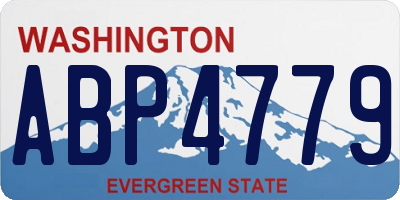 WA license plate ABP4779