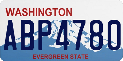 WA license plate ABP4780