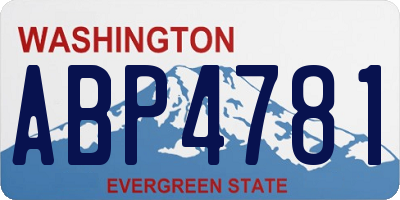 WA license plate ABP4781
