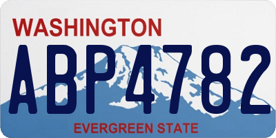 WA license plate ABP4782